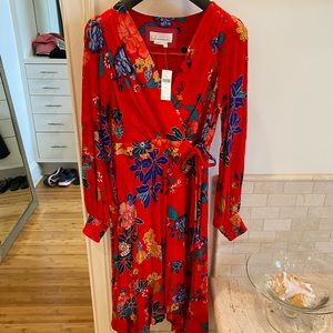Anthropologie Boswell Textured Wrap Dress size 8